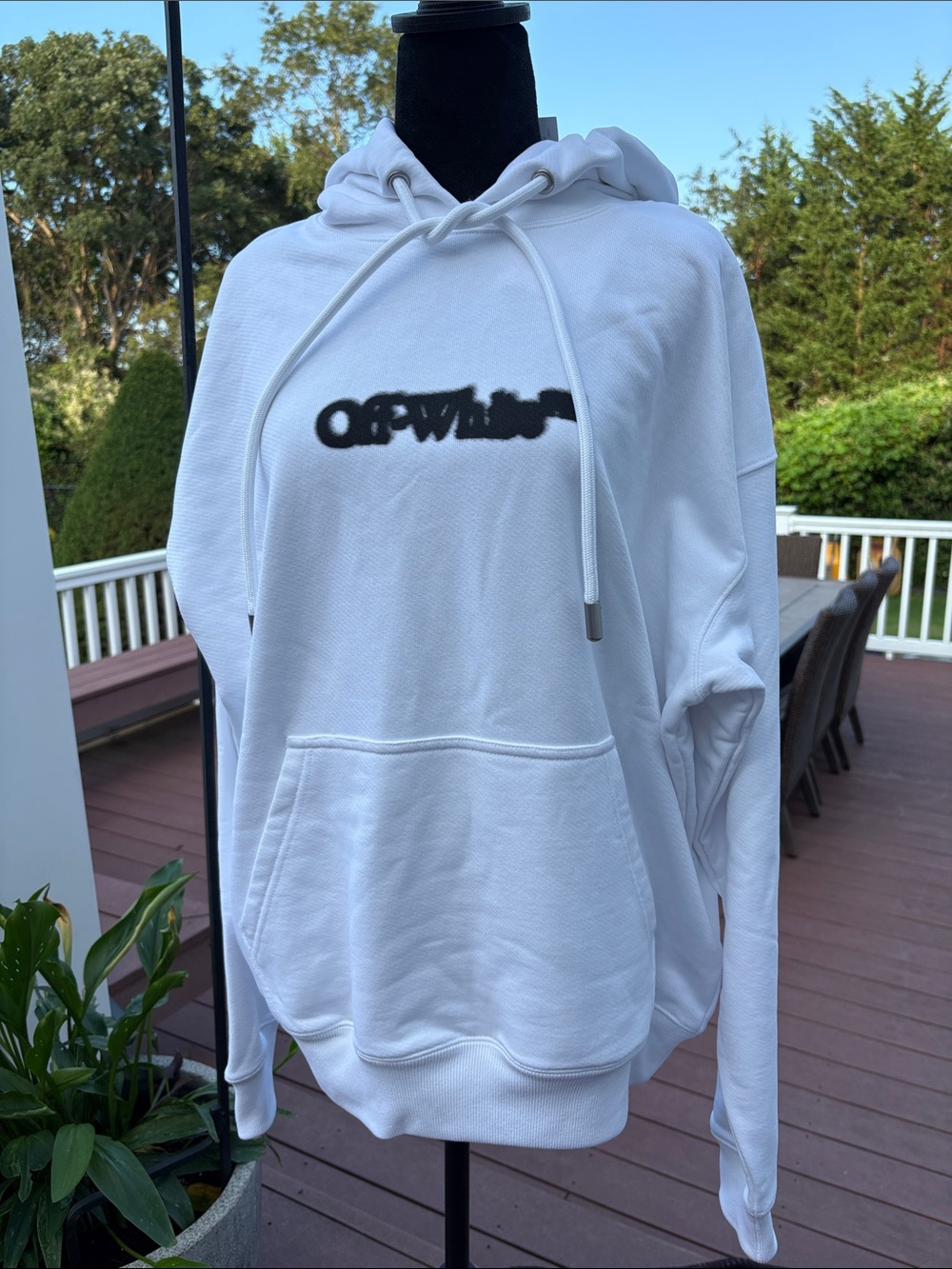 Off-White White Logo Hoodie Sweatshirt Unisex Small